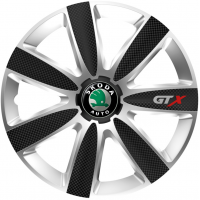 KRYTY KOLIES PRE ŠKODA 16" GTXZ silver/black 4ks